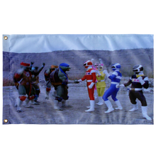 Load image into Gallery viewer, Teenage Mutant Ninja Turtles x Power Rangers Collab flag
